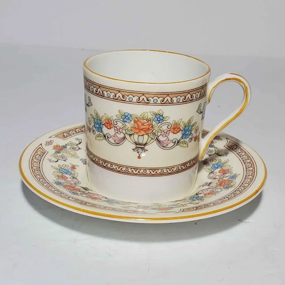 Aynsley Demitasse (Small) Cup and Saucer Devonshire Vintage